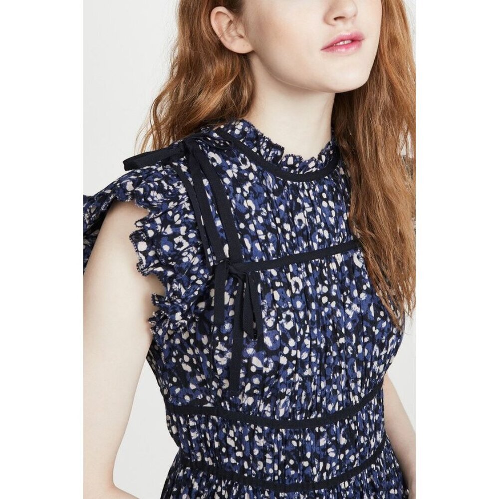 Ulla Johnson Amari Midi Dress in Indigo Blue $395 - Picture 3 of 14